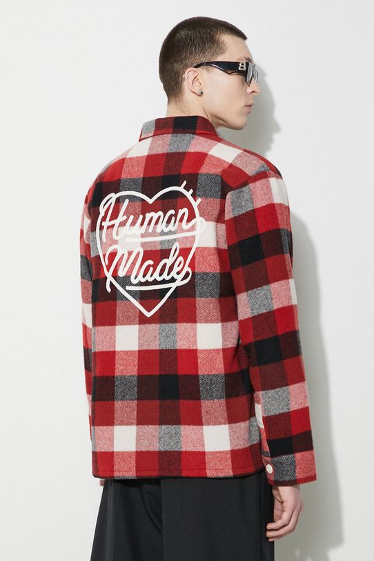 Human Made camicia in lana Wool Beaverblock Check