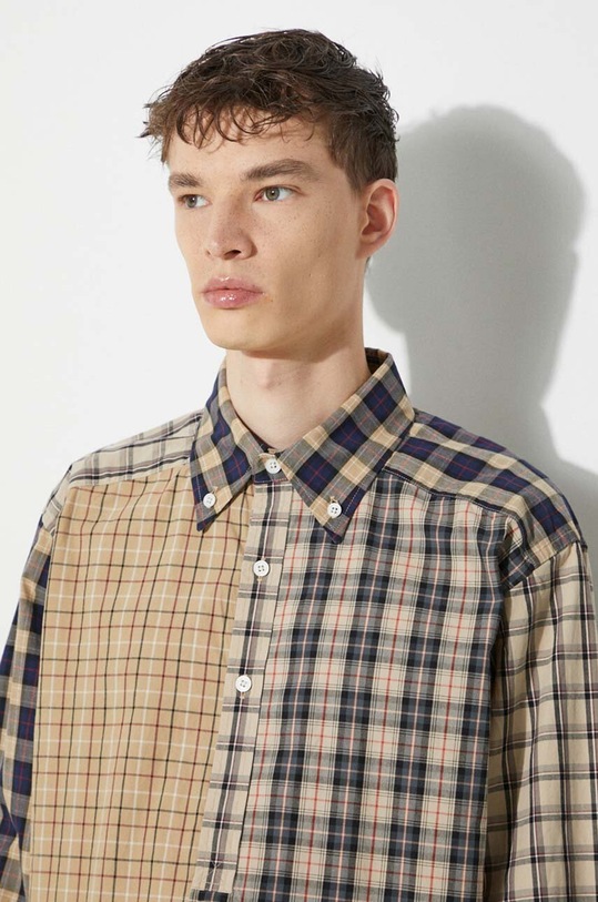 Needles cotton shirt B.D. EDW Shirt NS228 beige