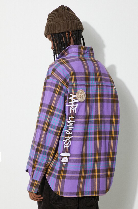 AAPE cotton shirt Long Sleeve Shirt Flannel