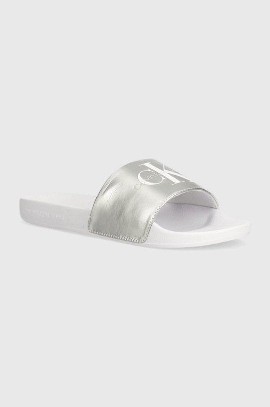 Шльопанці Calvin Klein Jeans SLIDE NY PEARL віденський білий YW0YW01243