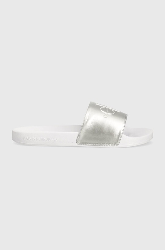Шльопанці Calvin Klein Jeans SLIDE NY PEARL YW0YW01243 білий AW24
