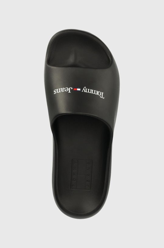 Natikače Tommy Jeans TJW CHUNKY FLATFORM crna EN0EN02438