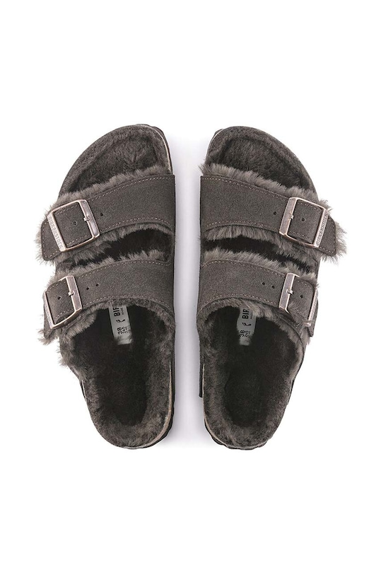 Birkenstock klapki zamszowe Arizona 1020528 brązowy