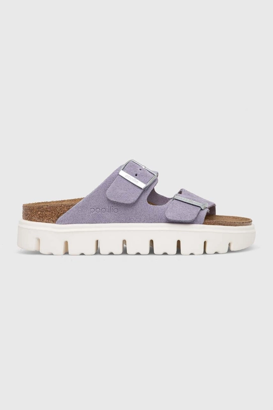 Birkenstock klapki zamszowe BIRKENSTOCK X PAPILLIO Arizona Chunky pozostałe fioletowy 1023499