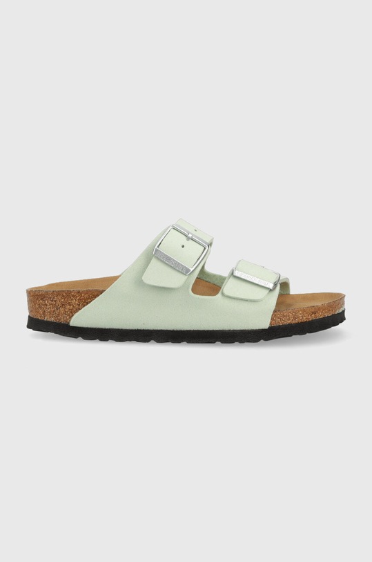 Pantofle Birkenstock Arizona imitace semiše zelená 1024092