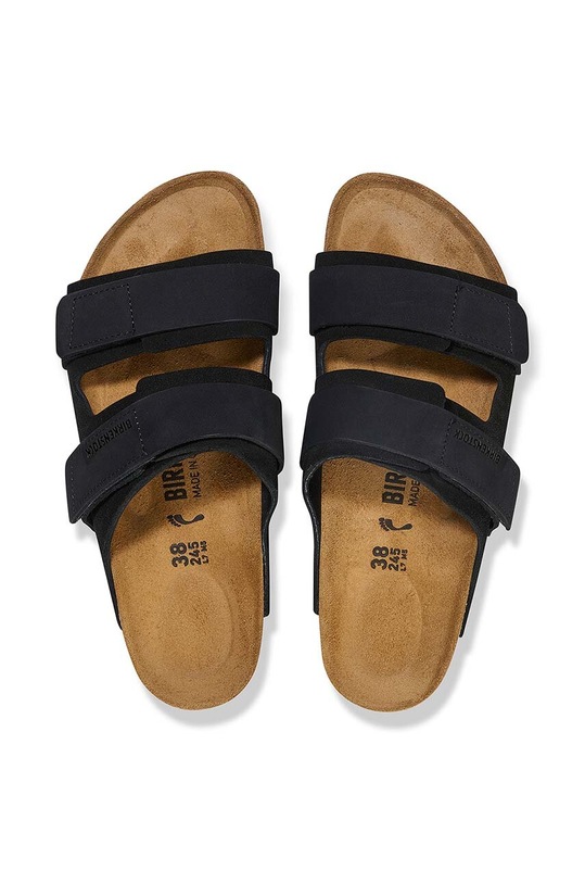 Birkenstock klapki zamszowe Uji 1024810 czarny