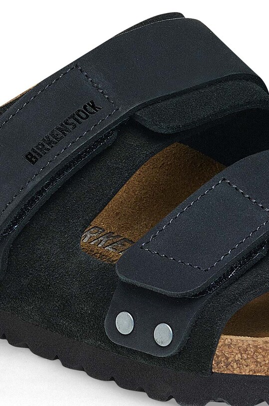 Scarpe Birkenstock ciabatte slide in camoscio Uji 1024832.Uji nero