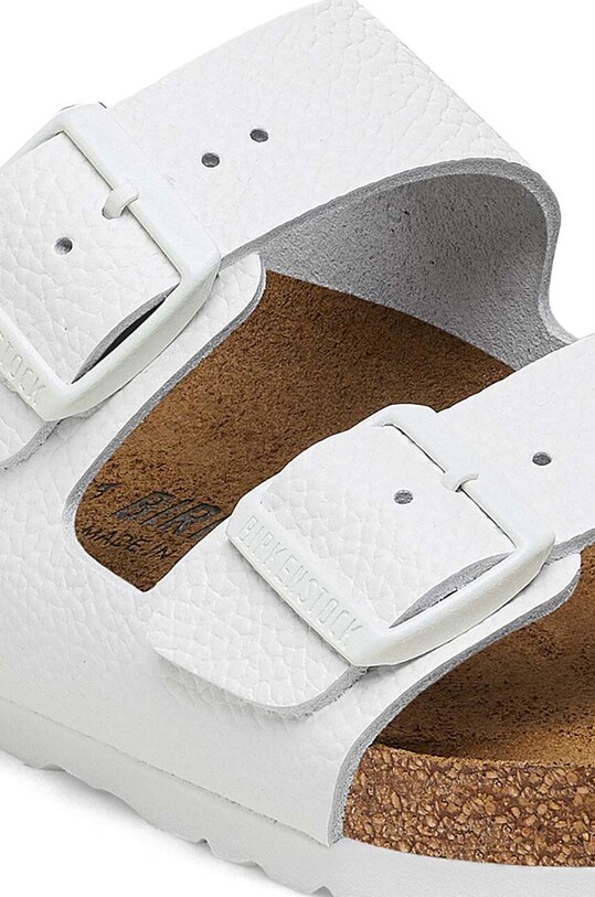 Взуття Шкіряні шльопанці Birkenstock Arizona 1025061 білий