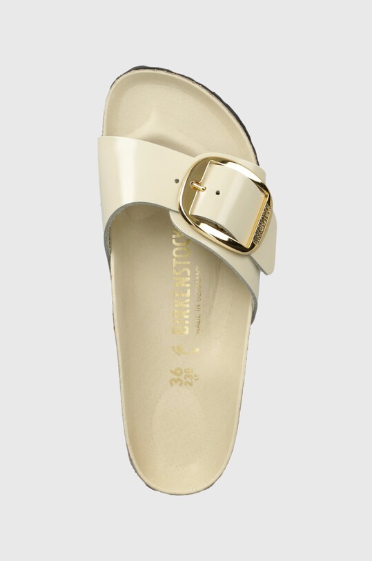 Birkenstock klapki skórzane Madrid beżowy 1025298
