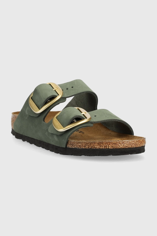 Nubukové pantofle Birkenstock Arizona 1025367 zelená AW23