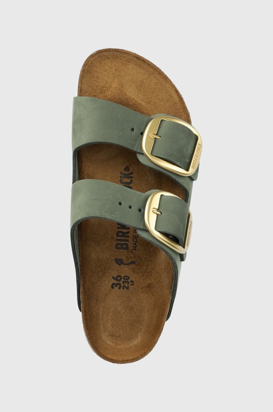 Nubukové pantofle Birkenstock Arizona zelená 1025367