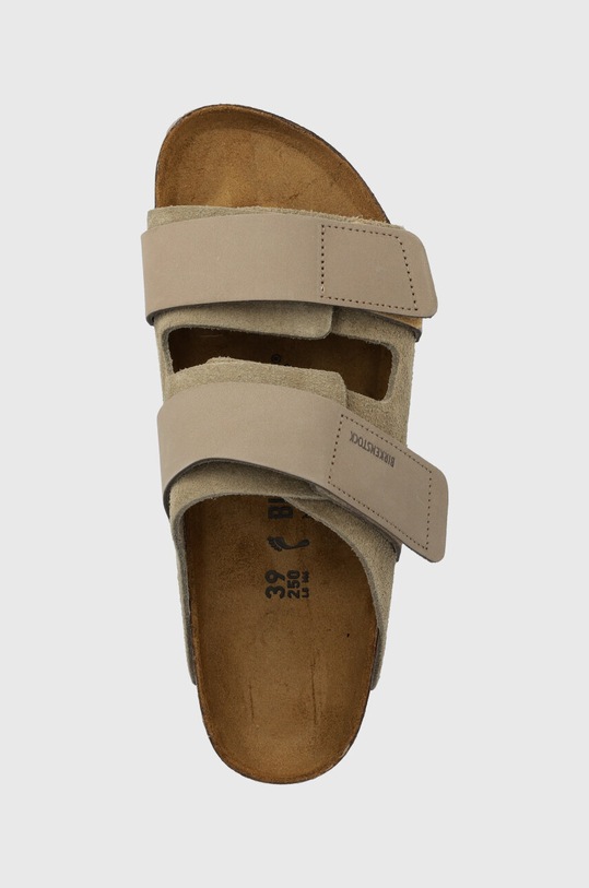 Замшевые шлепанцы Birkenstock Uji бежевый 1025695