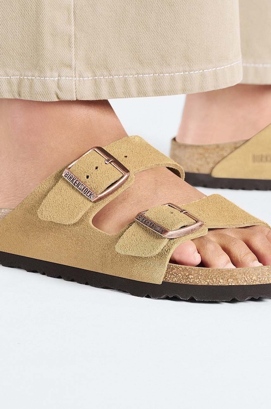 Birkenstock ciabatte slide in camoscio Arizona 1026174