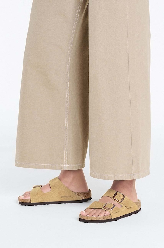 Birkenstock ciabatte slide in camoscio Arizona 1026174