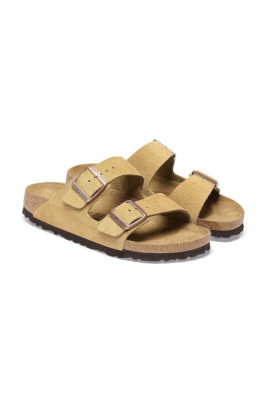 Birkenstock ciabatte slide in camoscio Arizona beige 1026174