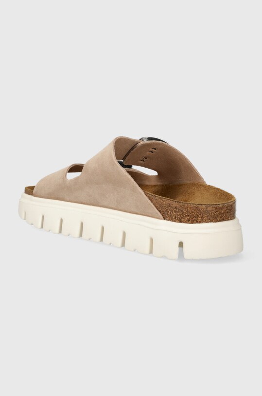 Încălțăminte Birkenstock papuci din piele BIRKENSTOCK X PAPILLIO Arizona Chunky 1024950 bej