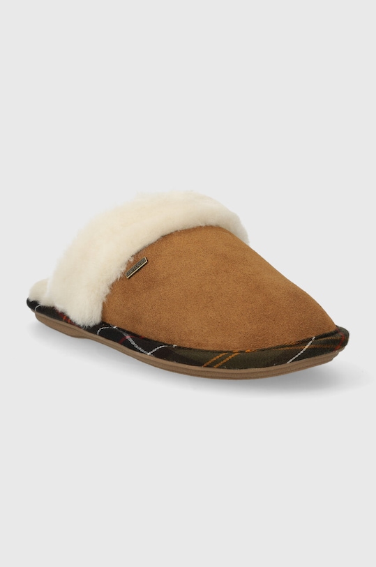 Παντόφλες σουέτ Barbour Ellery LSL0030BE51 καφέ AW23