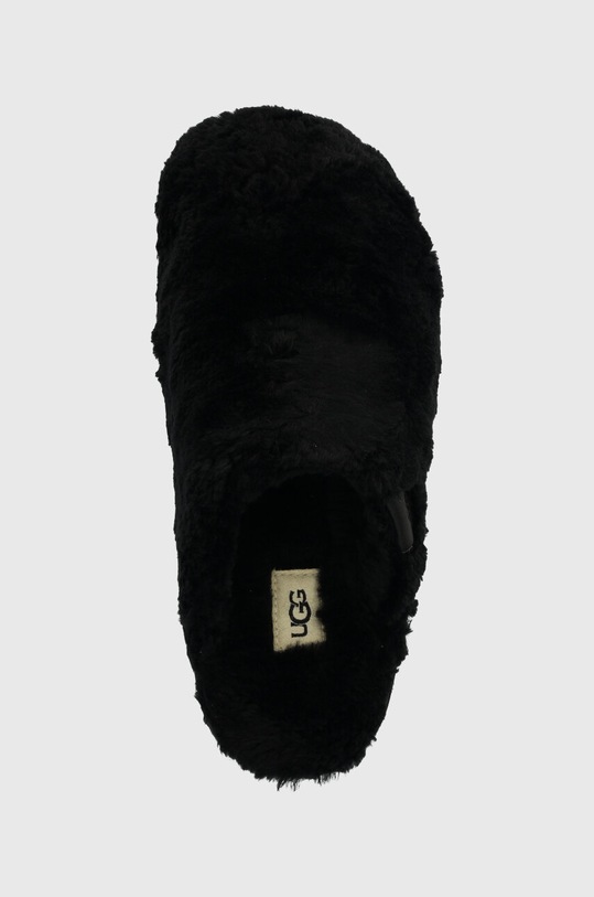 Μάλλινες παντόφλες UGG Fuzz Sugar Slide μαύρο 1135132.BLK