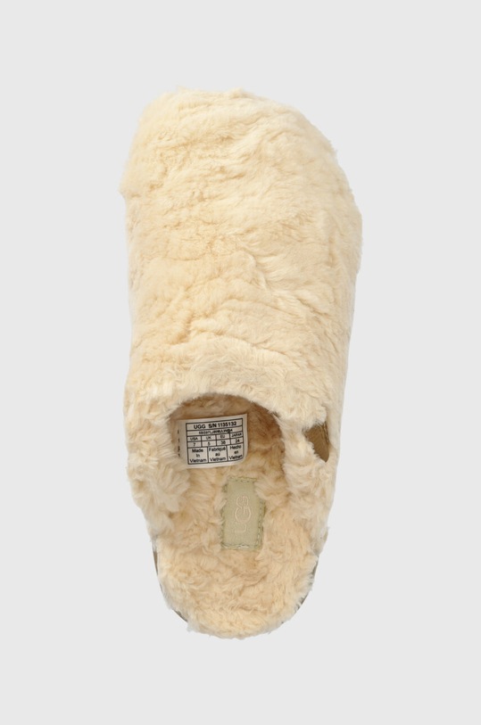 Вовняні капці UGG Fuzz Sugar Slide бежевий 1135132.NAT