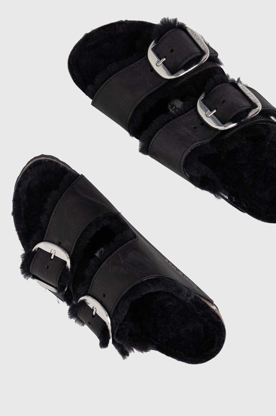 Birkenstock klapki skórzane czarny 1020138