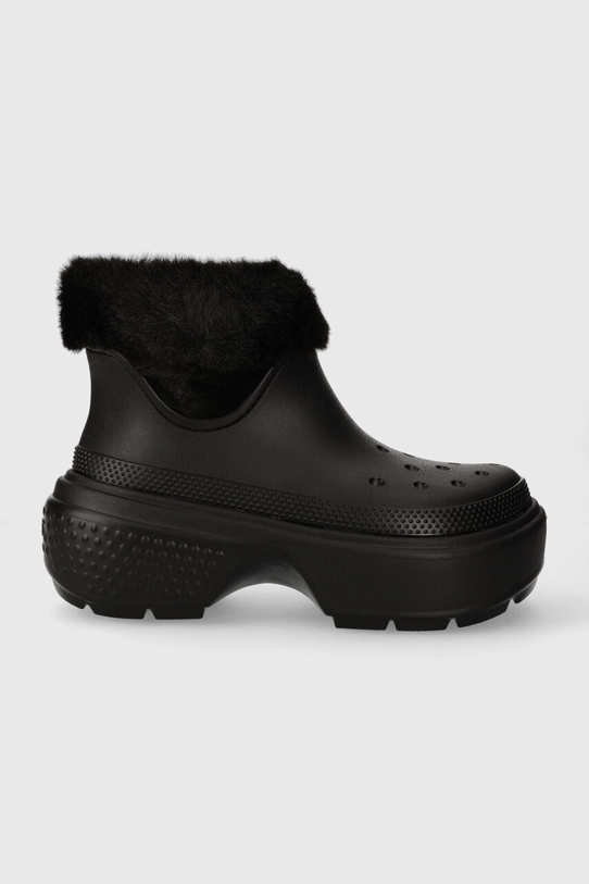 Crocs śniegowce Stomp Lined Boot syntetyczny czarny 208718.001