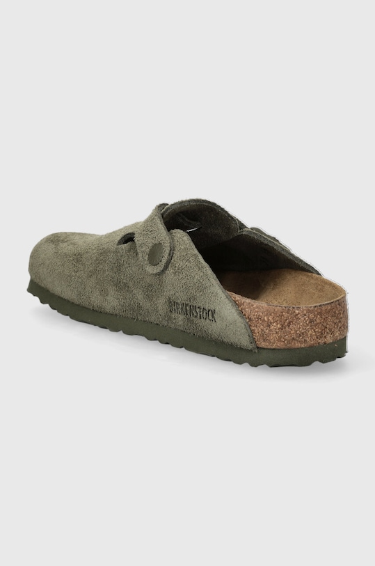 Обувь Замшевые шлепанцы Birkenstock Boston 1024714 зелёный