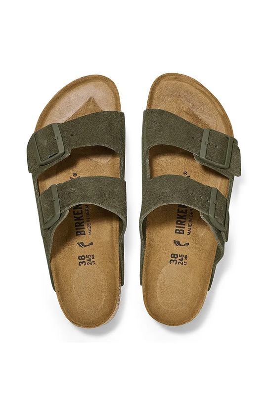 Birkenstock ciabatte slide in camoscio 1025720 verde