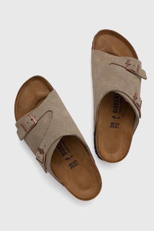 Взуття Замшеві шльопанці Birkenstock 50463 сірий