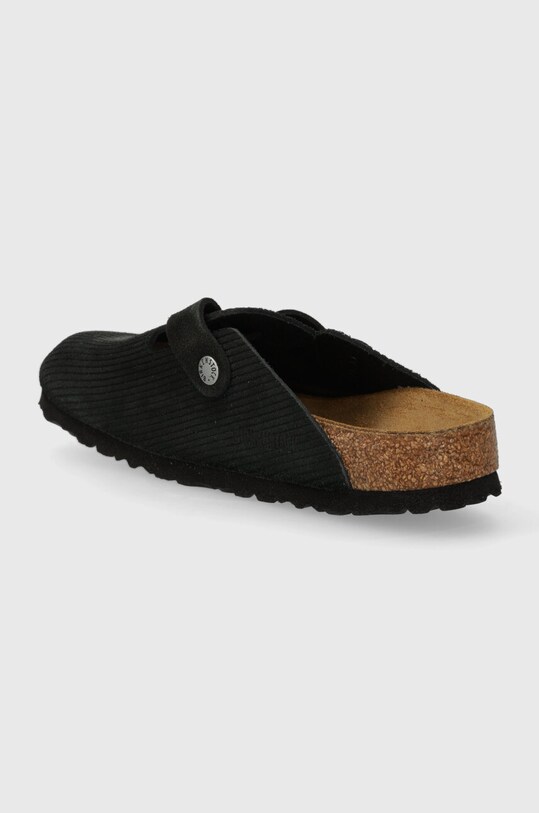Obuwie Birkenstock klapki zamszowe Boston Corduroy 1026172 czarny
