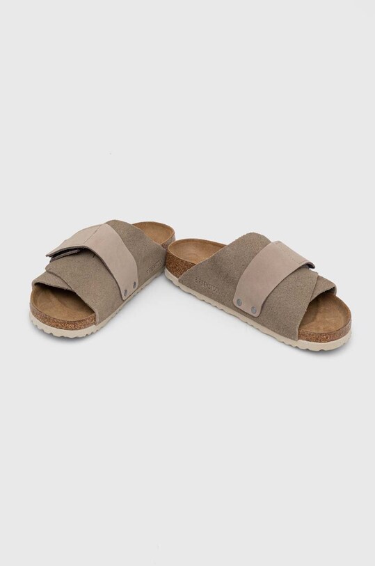 Semišové šľapky Birkenstock 1015573 sivá AW23