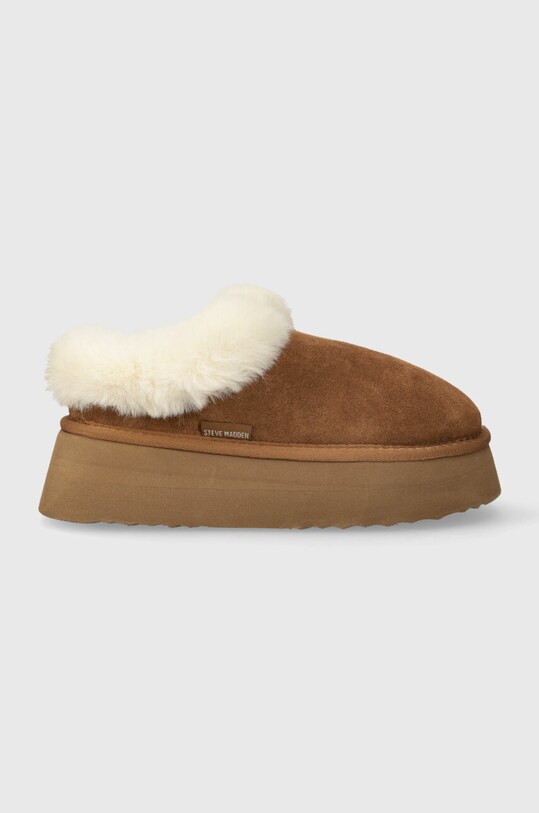 Steve Madden papuci din piele intoarsa Chaplin maro SM11002735.839