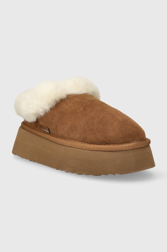 Steve Madden kapcie zamszowe Chaplin SM11002735.839 brązowy AW24