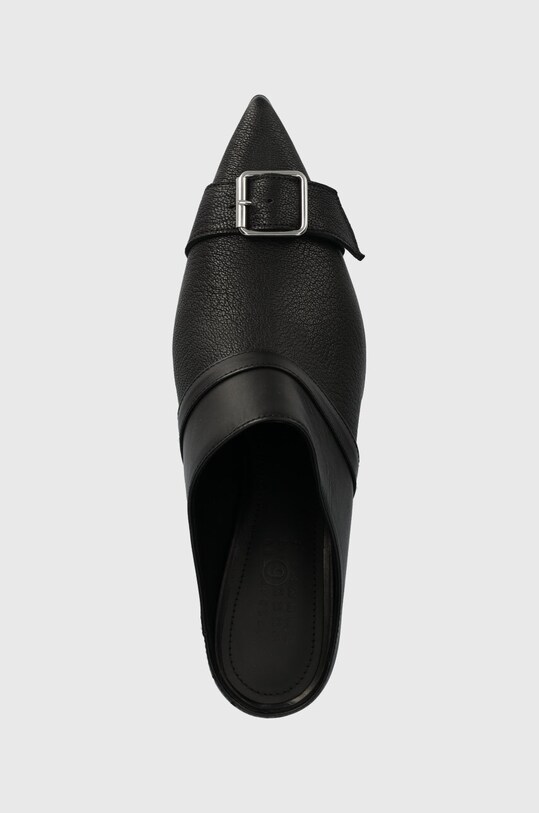 Кожаные туфли MM6 Maison Margiela Slipper чёрный S66WX0056