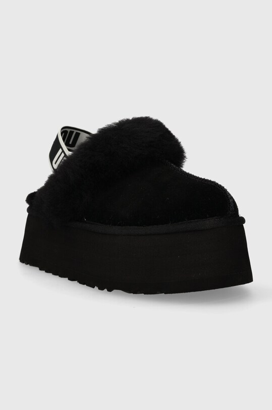 Semišové papuče UGG W Funkette 1113474.BLK černá AW23