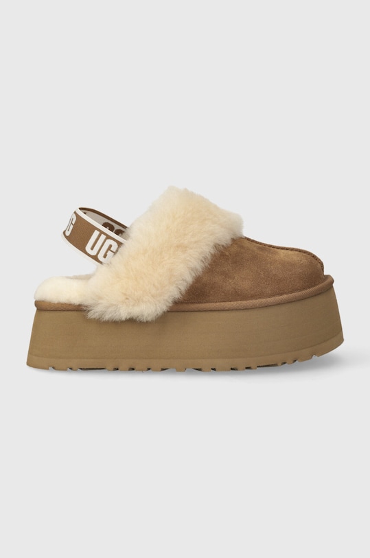 Замшевые тапочки UGG W FUNKETTE коричневый 1113474.CHE