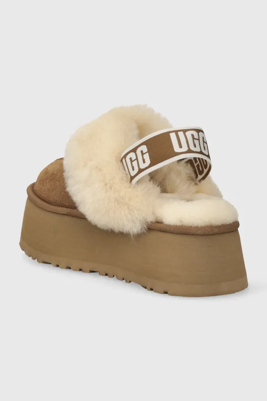 Încălțăminte UGG papuci din piele întoarsă W FUNKETTE 1113474.CHE maro