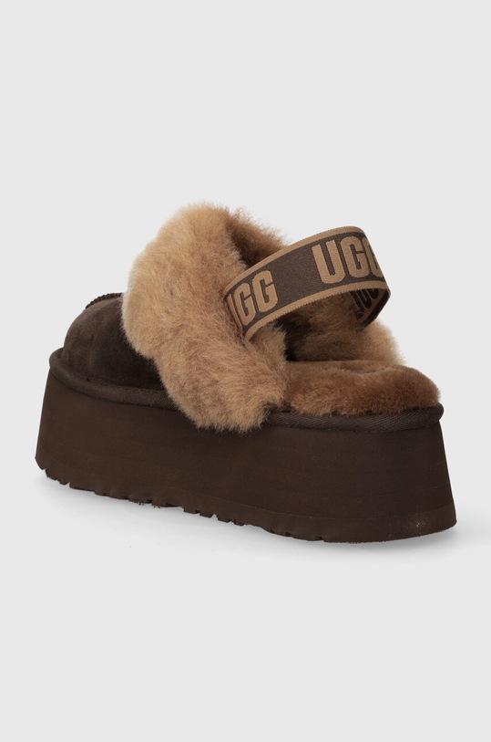 Încălțăminte UGG papuci din piele întoarsă W FUNKETTE 1113474.BCDR maro