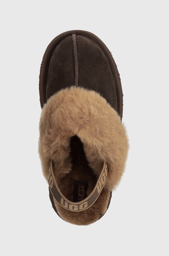 UGG kapcie zamszowe Funkette brązowy 1113474.BCDR