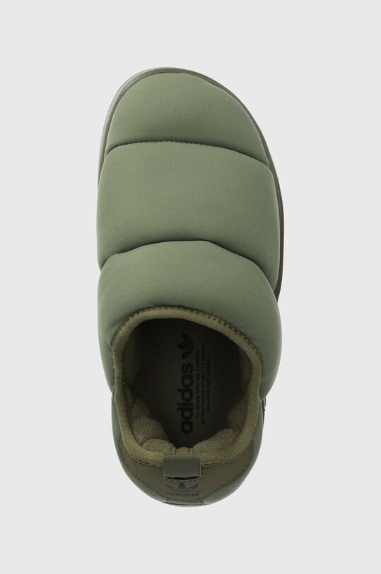 adidas Originals kapcie dziecięce PUFFYLETTE J zielony ID9478