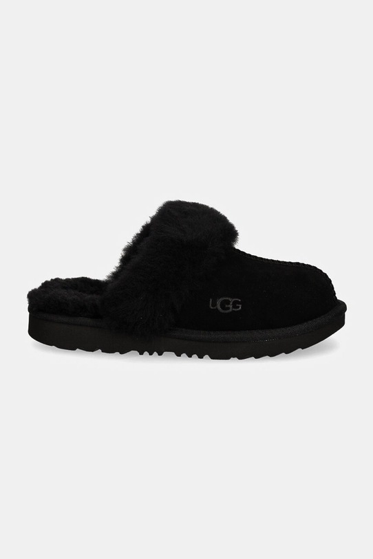 UGG kapcie zamszowe dziecięce K COZY II 1019065K czarny AA00