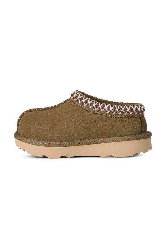 UGG kapcie zamszowe dziecięce T TASMAN II zielony 1019066T