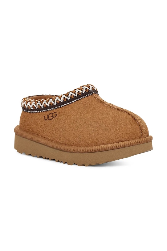 UGG kapcie zamszowe dziecięce T TASMAN II 1019066T brązowy AA00