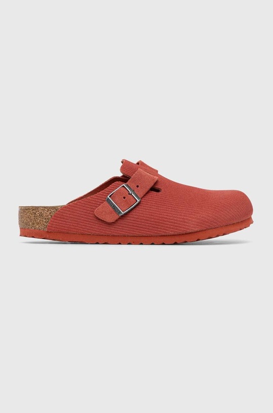 Παντόφλες σουέτ Birkenstock Boston Corduroy κόκκινο 1025645