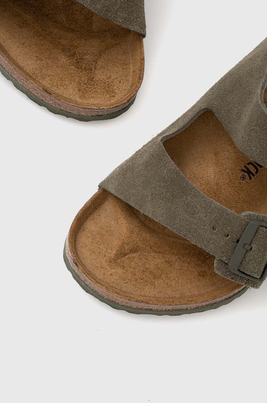 Birkenstock klapki zamszowe Arizona zielony 1025657