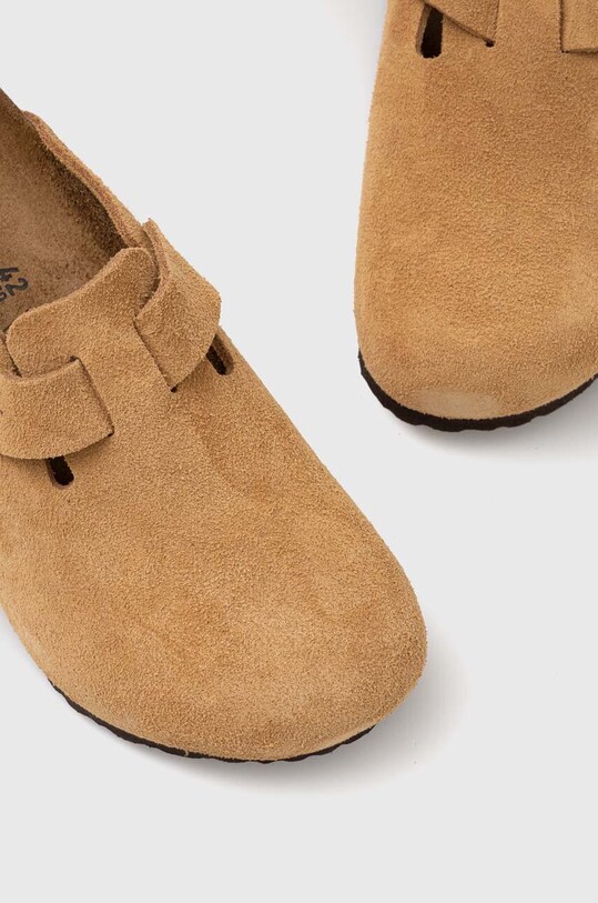 Birkenstock klapki zamszowe Boston beżowy 1026181.Boston
