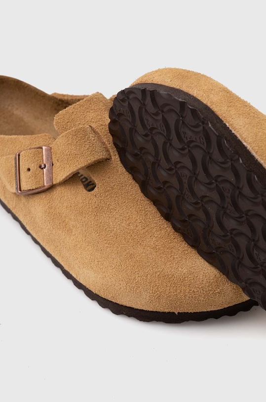 Birkenstock klapki zamszowe Boston 1026181.Boston beżowy