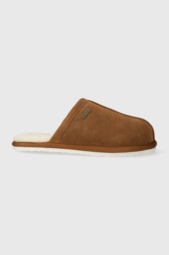 Barbour papuci din piele intoarsa Leck maro MSL0024BE51