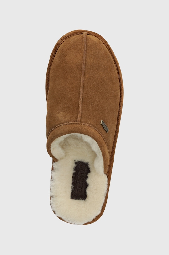 Barbour papuci din piele intoarsa Leck maro MSL0024BE51