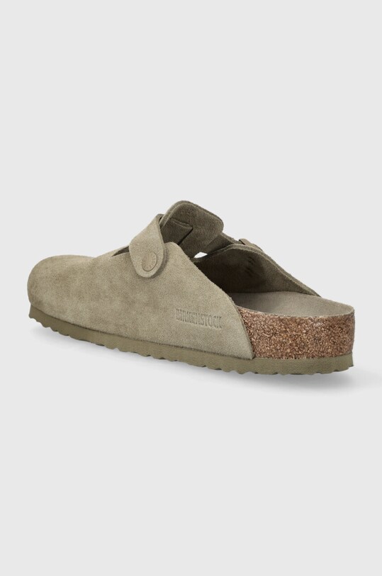 Obuwie Birkenstock klapki zamszowe Boston 1019054 zielony