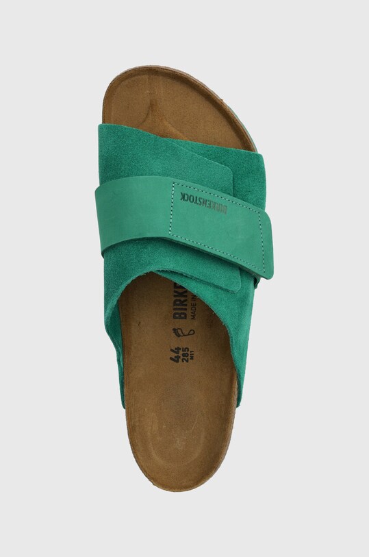 Birkenstock klapki zamszowe Kyoto zielony 1025675